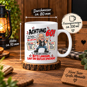Herzbotschaft Tasse 60 Geburtstag - Geschenk für jung gebliebene Männer