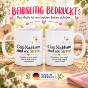 Herzbotschaft Tasse Gute Nachbarn sind wie Sterne Geschenk für die Nachbarn