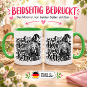 Herzbotschaft Tasse Auch Hexen brauchen Kaffee Lustige Geschenkidee