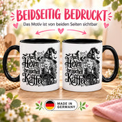 Herzbotschaft Tasse Auch Hexen brauchen Kaffee Lustige Geschenkidee