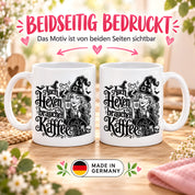 Herzbotschaft Tasse Auch Hexen brauchen Kaffee Lustige Geschenkidee