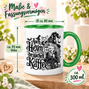 Herzbotschaft Tasse Auch Hexen brauchen Kaffee Lustige Geschenkidee