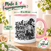 Herzbotschaft Tasse Auch Hexen brauchen Kaffee Lustige Geschenkidee