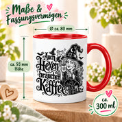 Herzbotschaft Tasse Auch Hexen brauchen Kaffee Lustige Geschenkidee