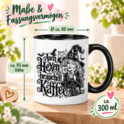 Herzbotschaft Tasse Auch Hexen brauchen Kaffee Lustige Geschenkidee