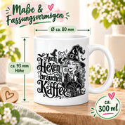 Herzbotschaft Tasse Auch Hexen brauchen Kaffee Lustige Geschenkidee