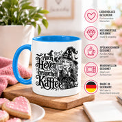 Herzbotschaft Tasse Auch Hexen brauchen Kaffee Lustige Geschenkidee