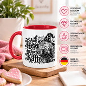 Herzbotschaft Tasse Auch Hexen brauchen Kaffee Lustige Geschenkidee