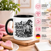Herzbotschaft Tasse Auch Hexen brauchen Kaffee Lustige Geschenkidee