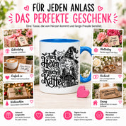 Herzbotschaft Tasse Auch Hexen brauchen Kaffee Lustige Geschenkidee