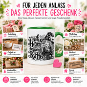 Herzbotschaft Tasse Auch Hexen brauchen Kaffee Lustige Geschenkidee