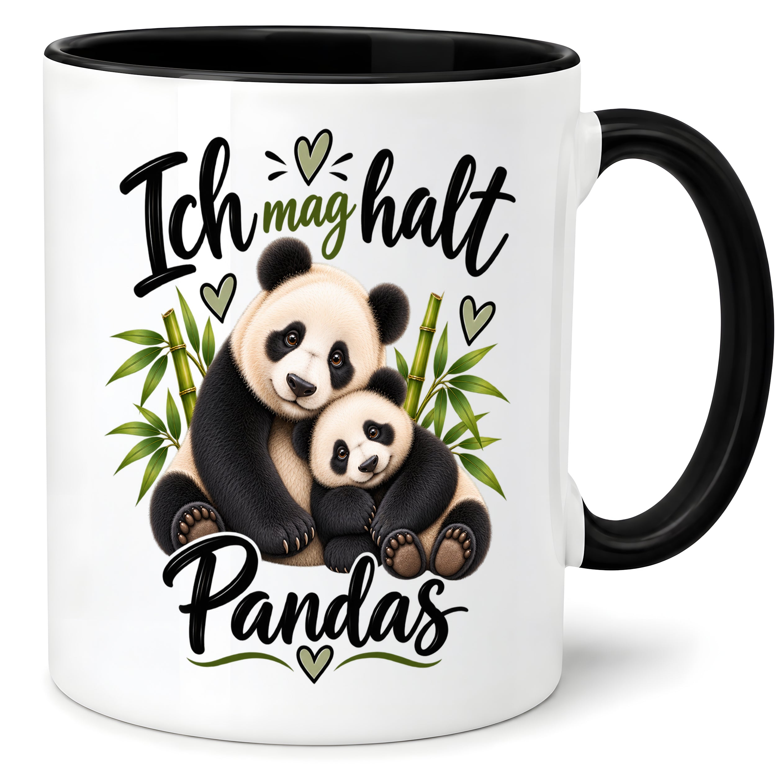 Herzbotschaft Tasse Panda – Ich mag halt Pandas – Geschenk für Pandafans