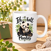 Herzbotschaft Tasse Panda – Ich mag halt Pandas – Geschenk für Pandafans