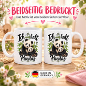 Herzbotschaft Tasse Panda – Ich mag halt Pandas – Geschenk für Pandafans