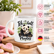 Herzbotschaft Tasse Panda – Ich mag halt Pandas – Geschenk für Pandafans