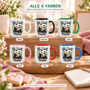 Herzbotschaft Tasse Panda – Ich mag halt Pandas – Geschenk für Pandafans - Blau
