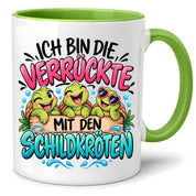 Herzbotschaft Tasse Verrückte mit Schildkröten Geschenk 330 ml