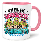 Herzbotschaft Tasse Verrückte mit Schildkröten Geschenk 330 ml