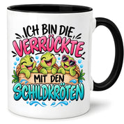 Herzbotschaft Tasse Verrückte mit Schildkröten Geschenk 330 ml