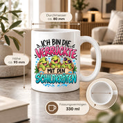Herzbotschaft Tasse Verrückte mit Schildkröten Geschenk 330 ml
