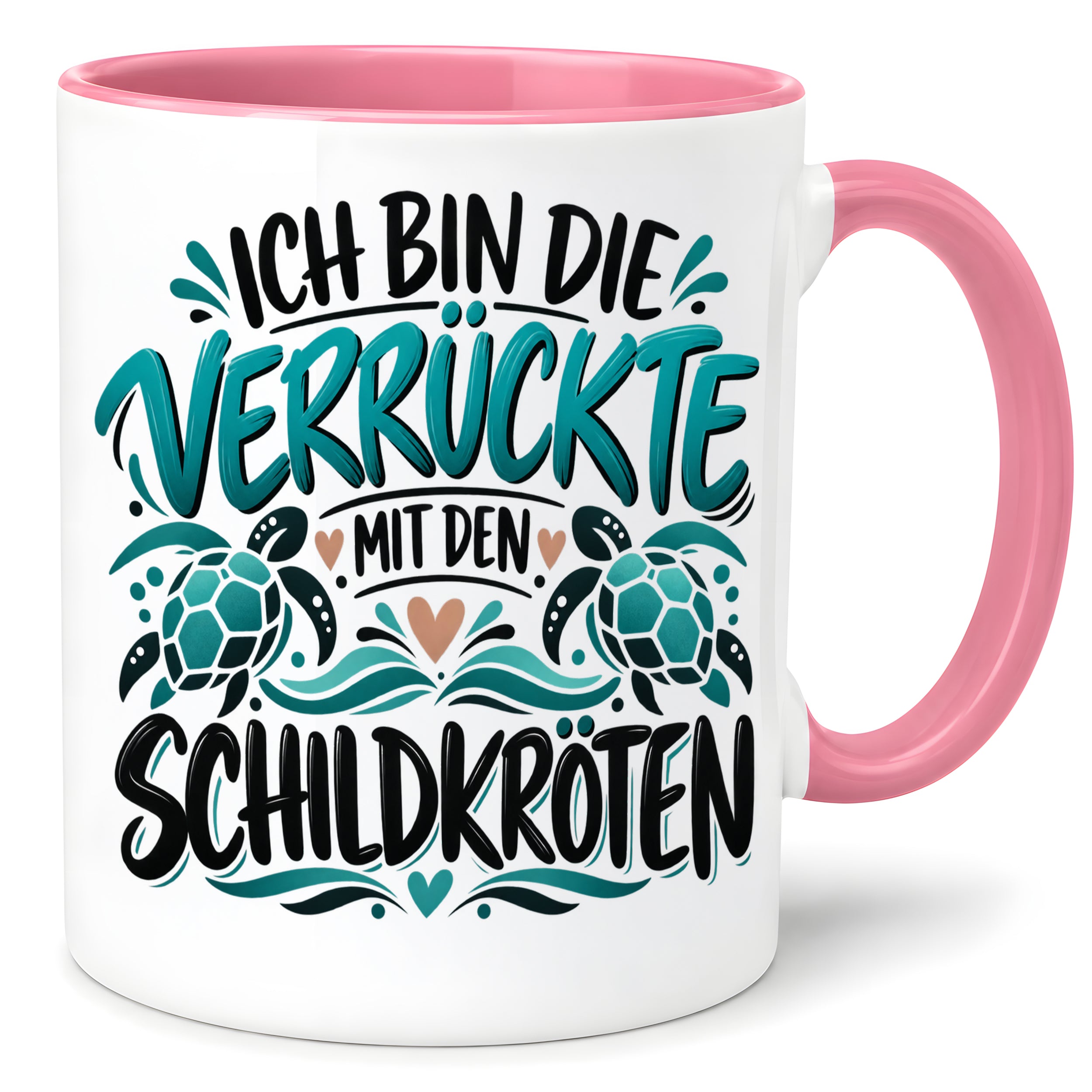 Tasse für Schildkröten Liebhaberinen - Die verrückte mit den Schildkröten
