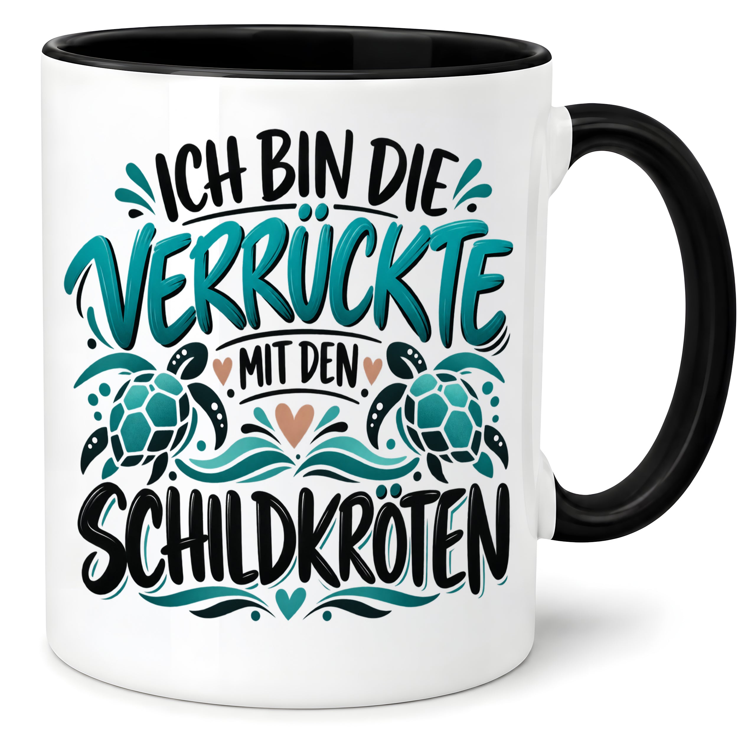 Tasse für Schildkröten Liebhaberinen - Die verrückte mit den Schildkröten