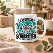 Tasse für Schildkröten Liebhaberinen - Die verrückte mit den Schildkröten