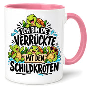 Herzbotschaft Tasse Verrückte mit Schildkröten Geschenk 330 ml
