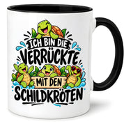 Herzbotschaft Tasse Verrückte mit Schildkröten Geschenk 330 ml