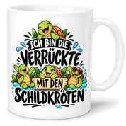Herzbotschaft Tasse Verrückte mit Schildkröten Geschenk 330 ml