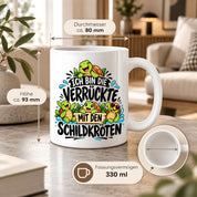 Herzbotschaft Tasse Verrückte mit Schildkröten Geschenk 330 ml