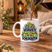 Herzbotschaft Tasse Verrückte mit Schildkröten Geschenk 330 ml