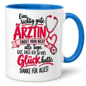 Herzbotschaft Tasse Ärztin Danke Geschenk Medizin 330 ml