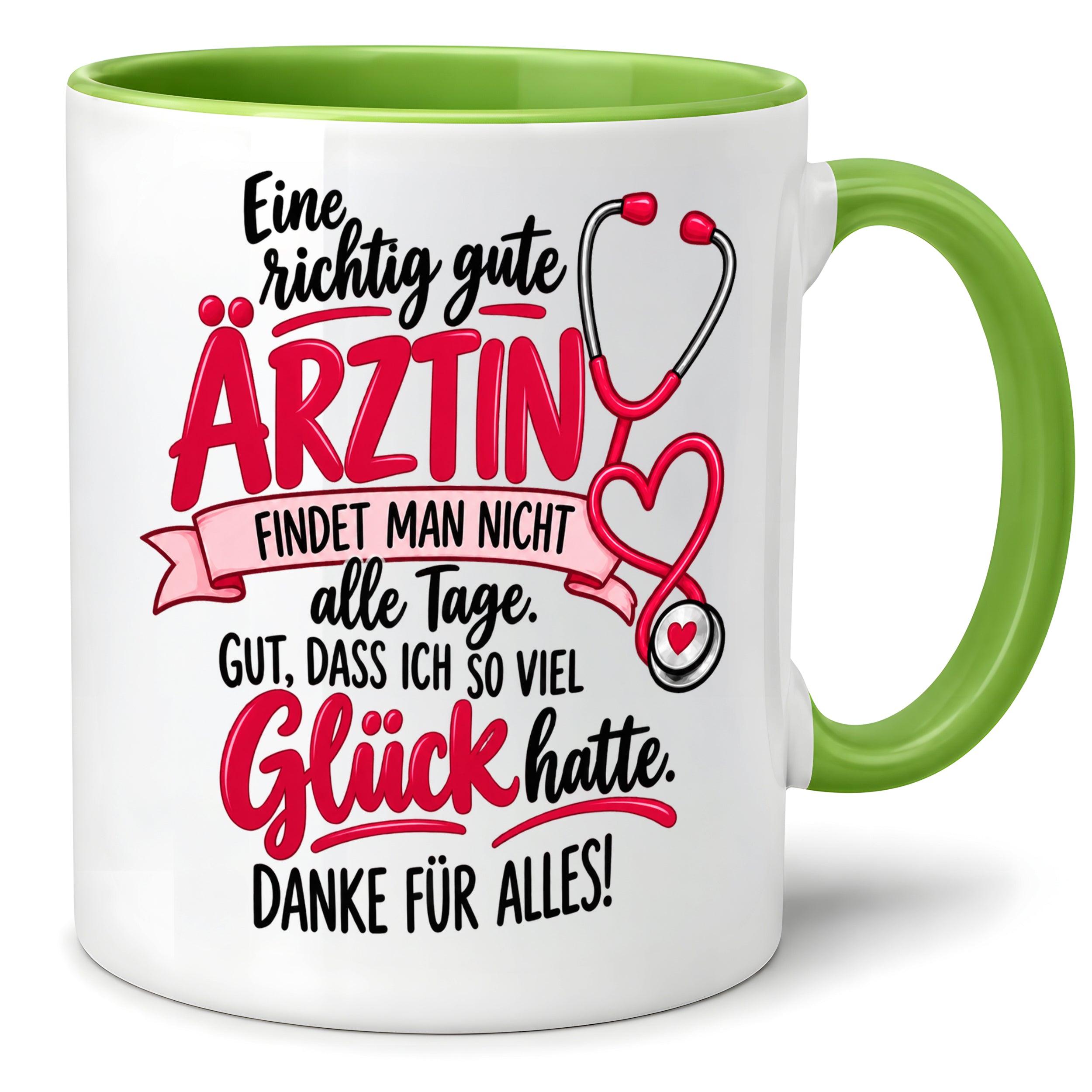 Herzbotschaft Tasse Ärztin Danke Geschenk Medizin 330 ml