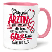 Herzbotschaft Tasse Ärztin Danke Geschenk Medizin 330 ml