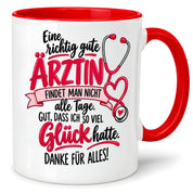 Herzbotschaft Tasse Ärztin Danke Geschenk Medizin 330 ml