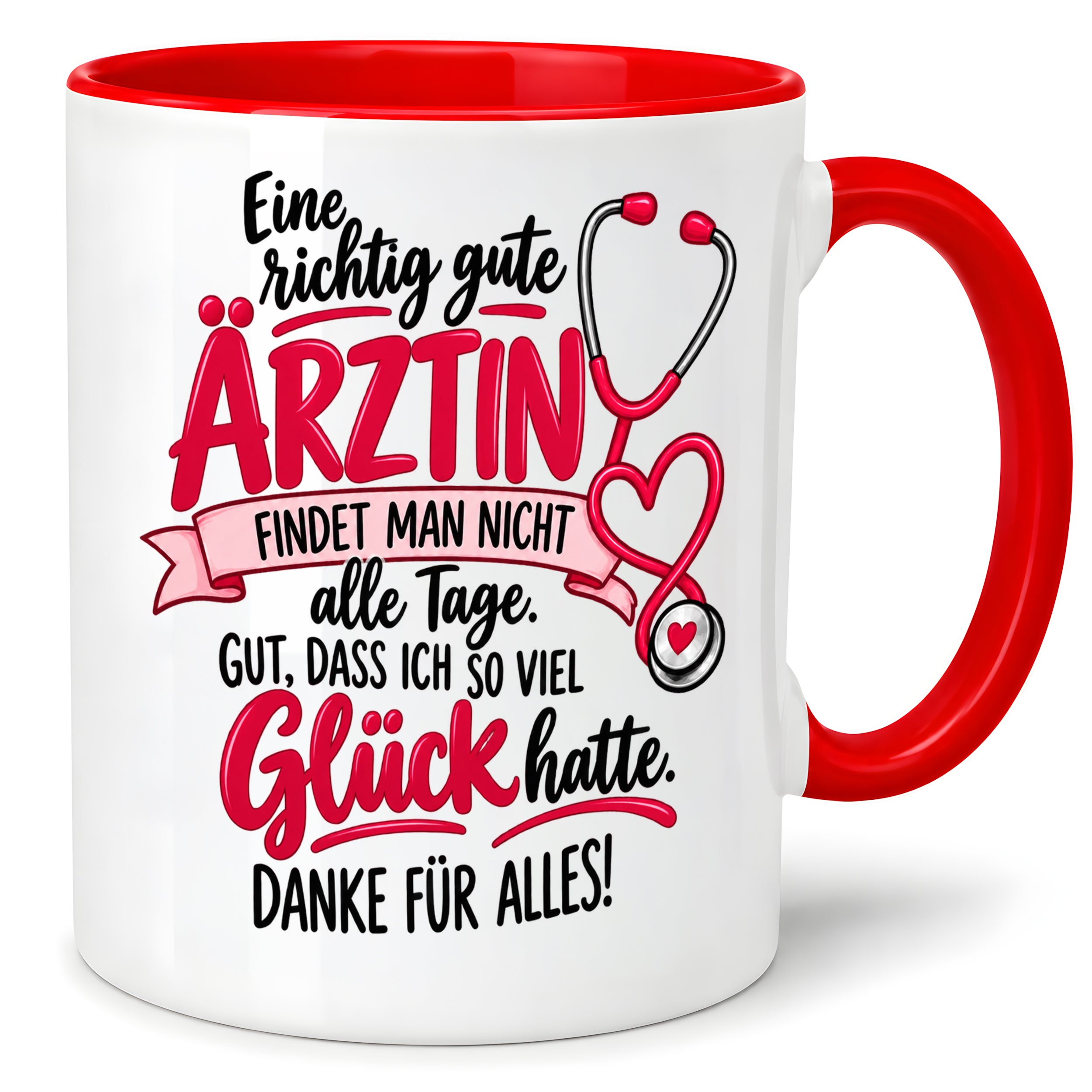 Herzbotschaft Tasse Ärztin Danke Geschenk Medizin 330 ml