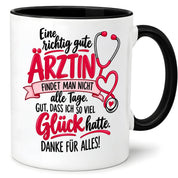 Herzbotschaft Tasse Ärztin Danke Geschenk Medizin 330 ml