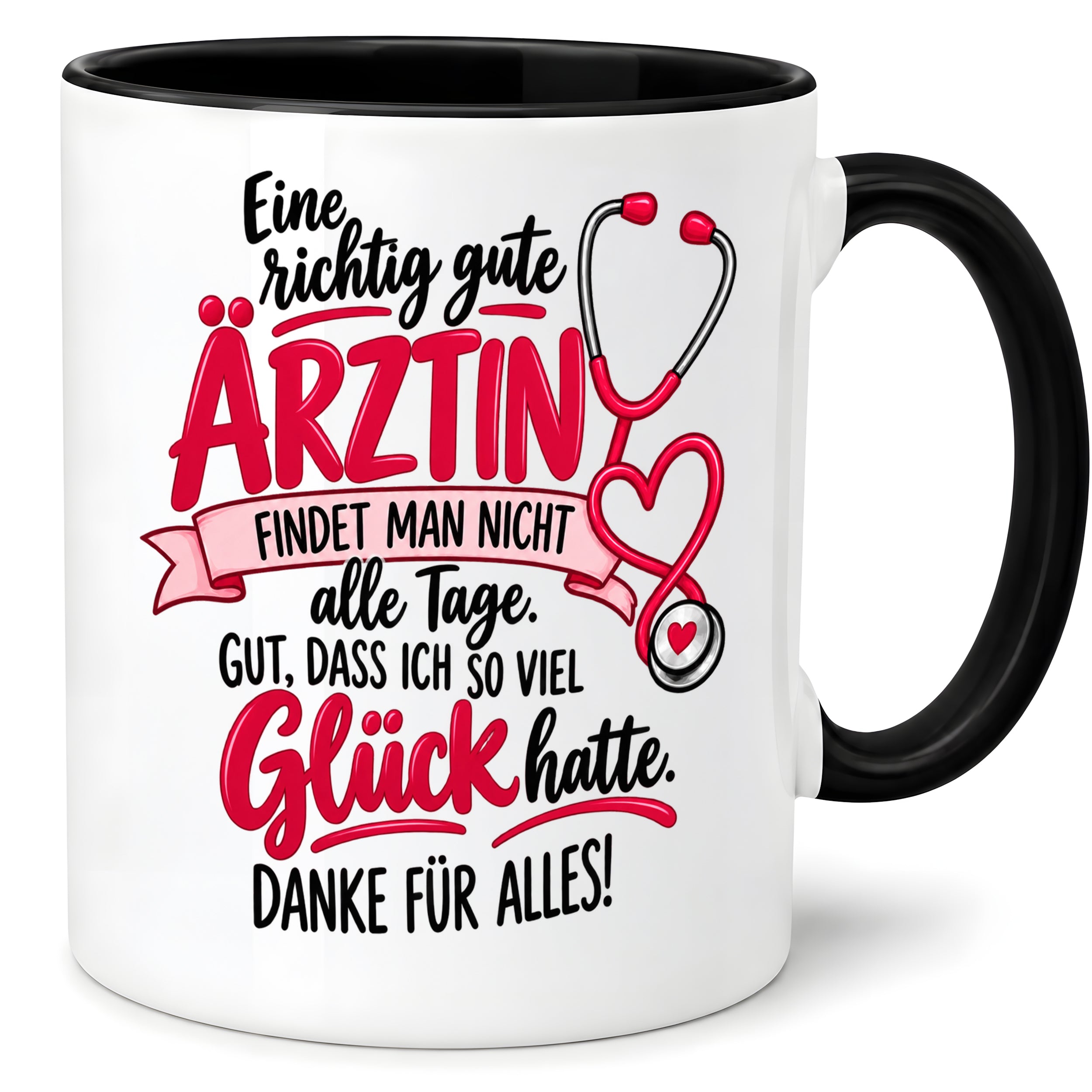 Herzbotschaft Tasse Ärztin Danke Geschenk Medizin 330 ml
