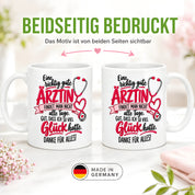 Herzbotschaft Tasse Ärztin Danke Geschenk Medizin 330 ml