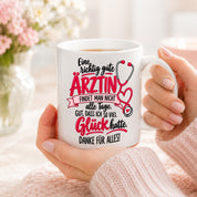 Herzbotschaft Tasse Ärztin Danke Geschenk Medizin 330 ml