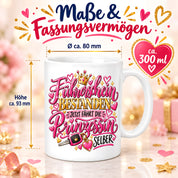 Herzbotschaft Tasse Führerschein bestanden – Geschenk für Fahranfängerin