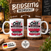 Herzbotschaft Tasse Chef Geschenk Wir sind das beste Team 330 ml