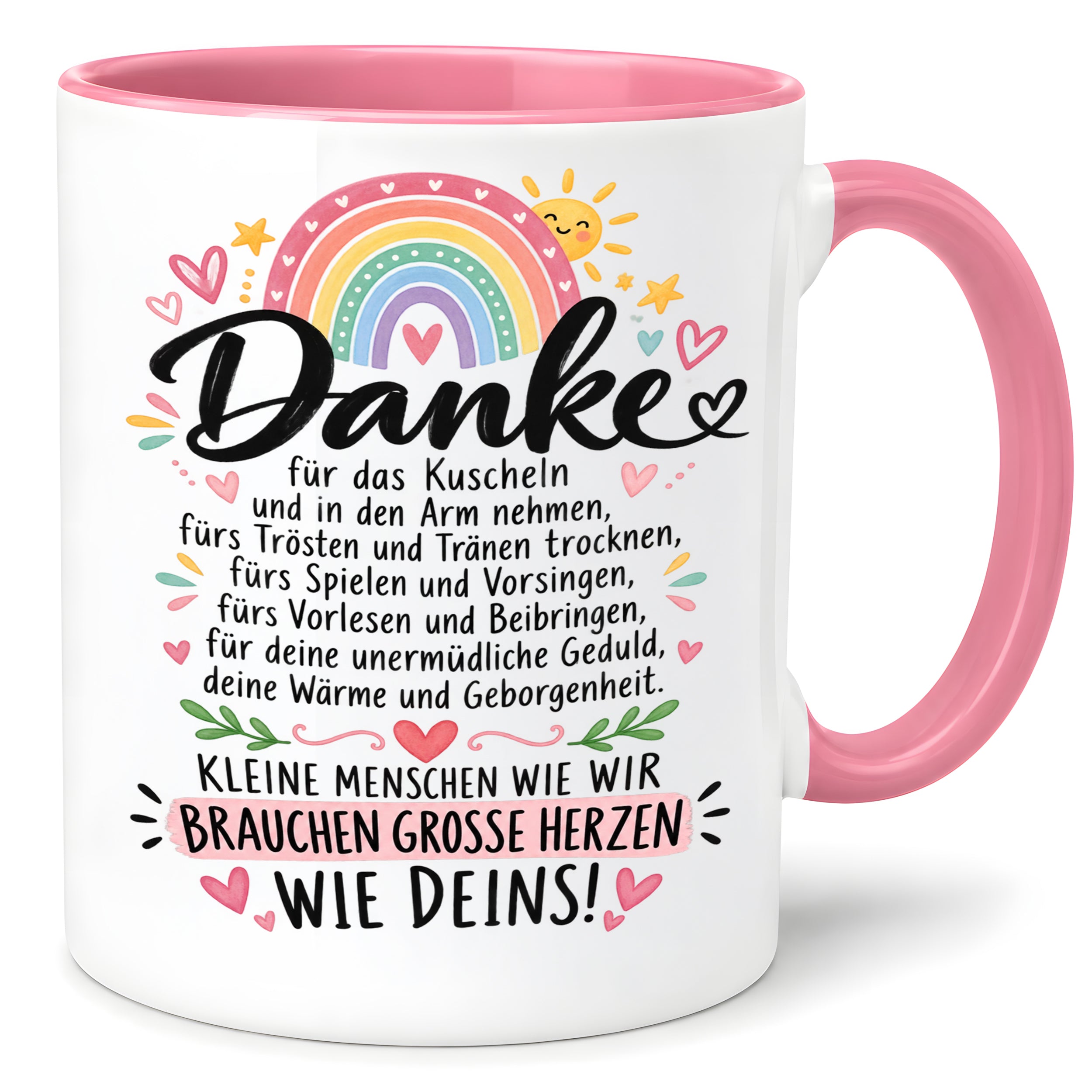 Herzbotschaft Danke Tasse Erzieherin Kindergärtnerin Kaffeetasse KiTa
