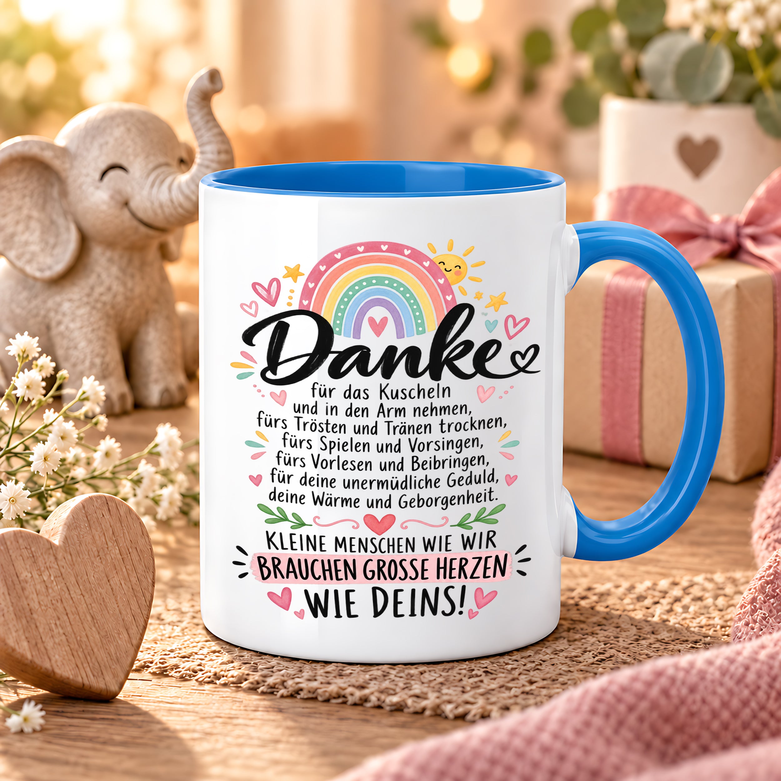 Herzbotschaft Danke Tasse Erzieherin Kindergärtnerin Kaffeetasse KiTa