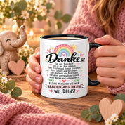 Herzbotschaft Danke Tasse Erzieherin Kindergärtnerin Kaffeetasse KiTa