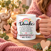 Herzbotschaft Danke Tasse Erzieherin Kindergärtnerin Kaffeetasse KiTa