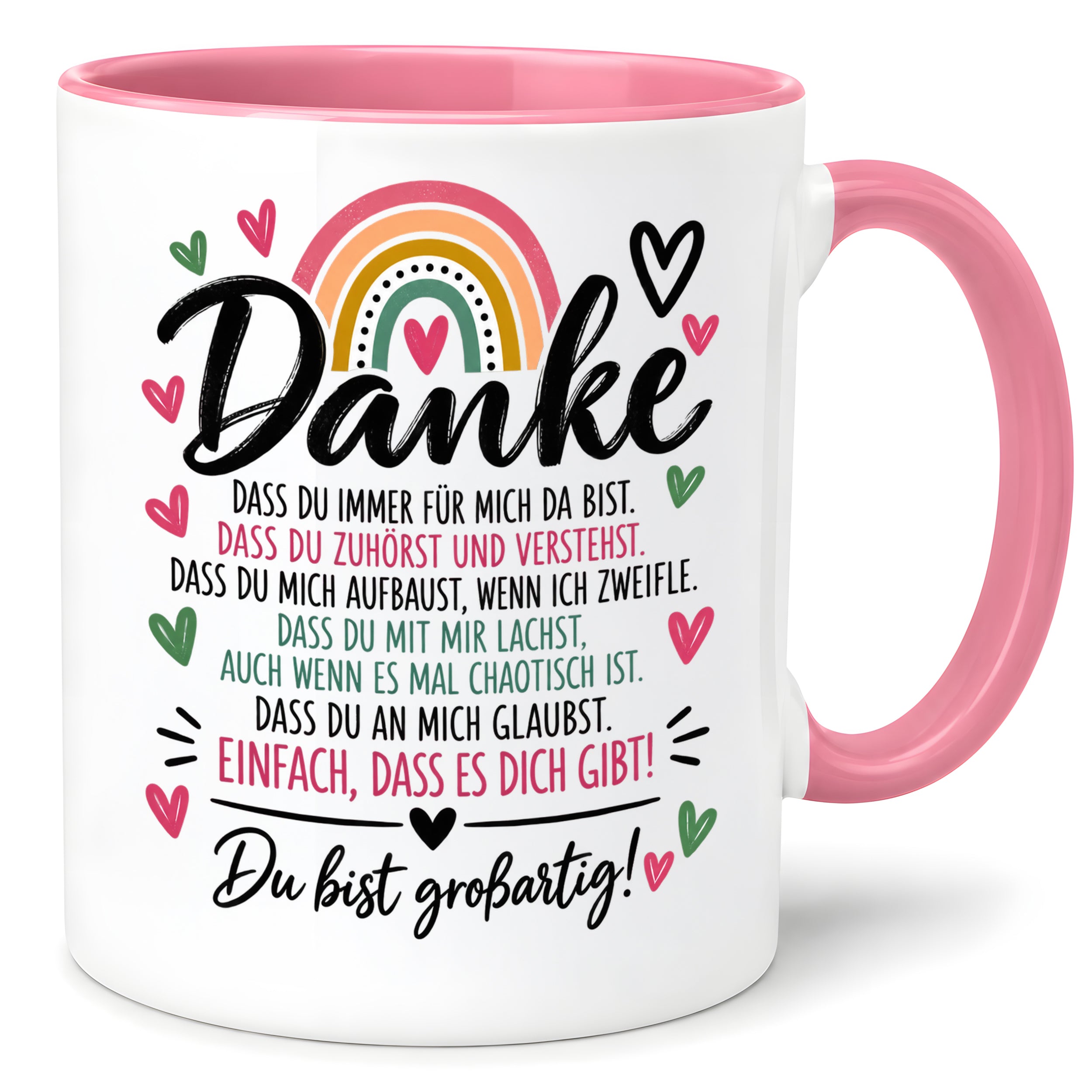 Herzbotschaft Tasse Danke Geschenk für Lieblingsmensch Danksagung