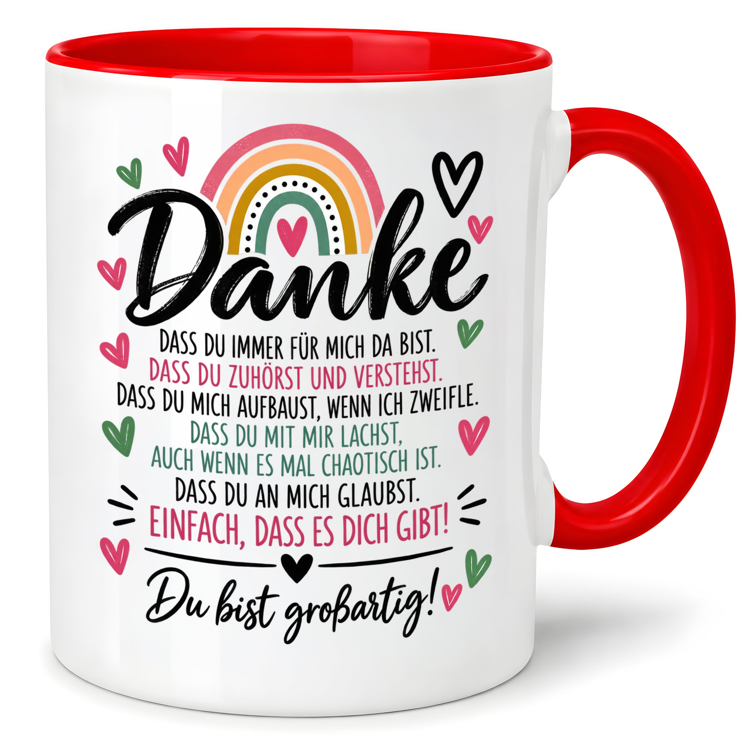 Herzbotschaft Tasse Danke Geschenk für Lieblingsmensch Danksagung