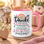 Herzbotschaft Tasse Danke Geschenk für Lieblingsmensch Danksagung